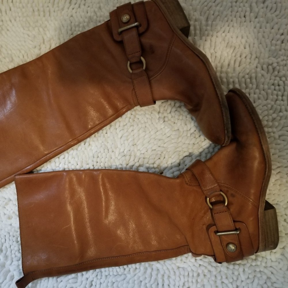 Coach Natale Whiskey Color Riding Boots.